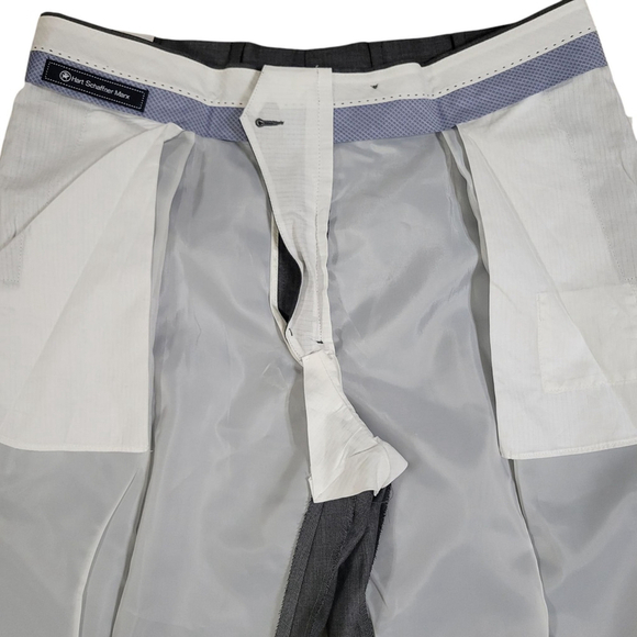 Hart Schaffner Marx Worsted Wool Pants Men's Size 38 Unhemmed NWT $175 - Picture 8 of 12